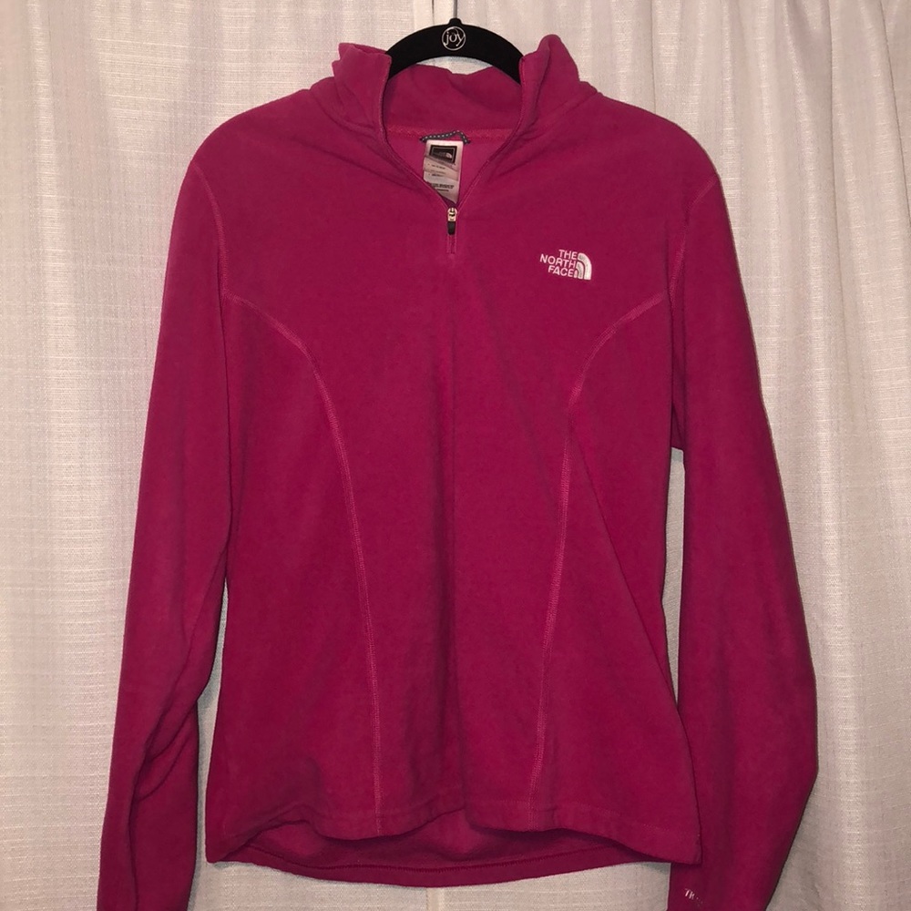 Pink North Face Pull Over